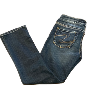 Silver Straight Leg Jeans